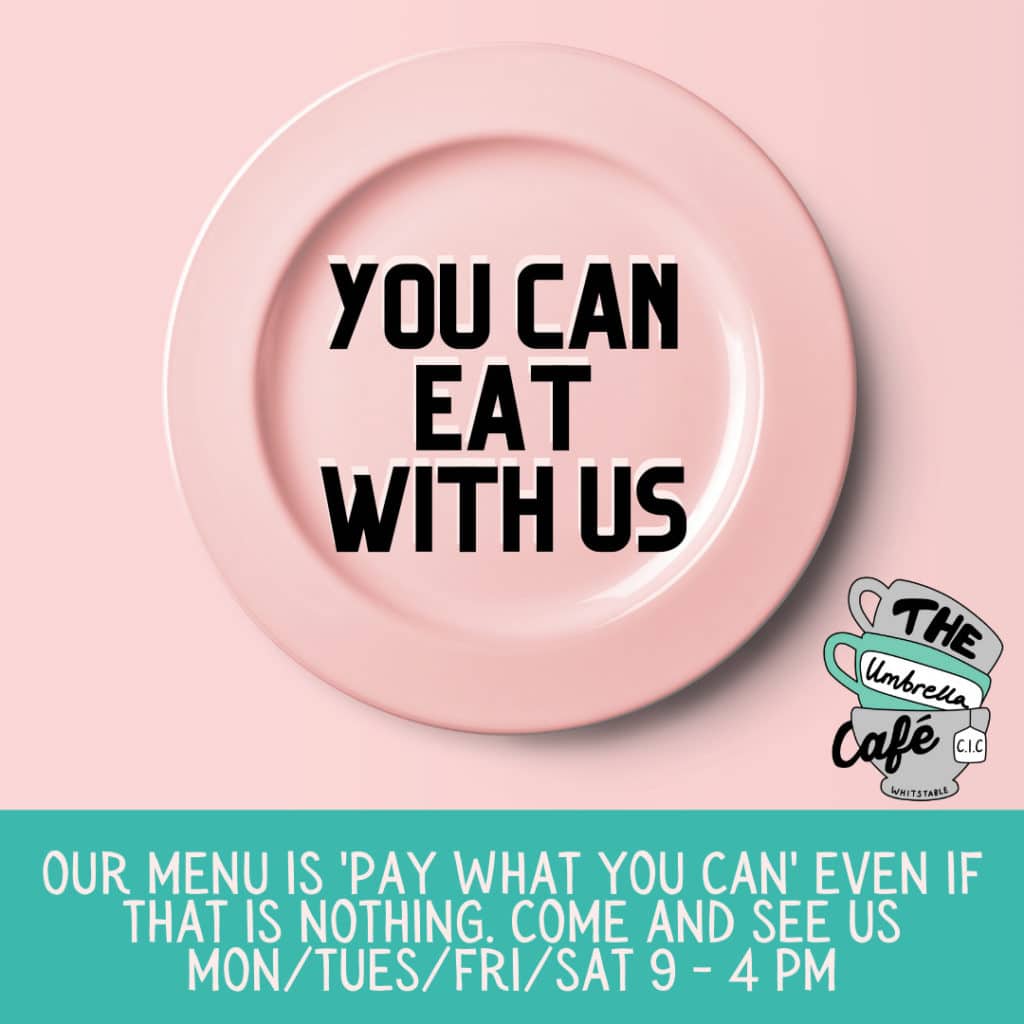 you can eat with us PWYC