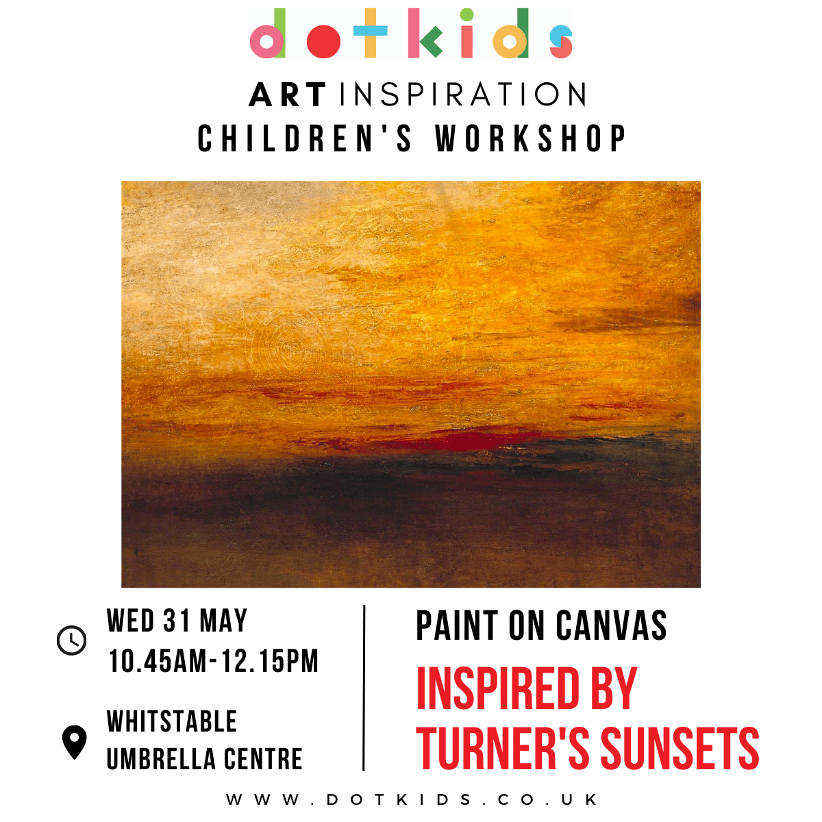 Art Inspiration Workshop For Children - Turner's Sunsets